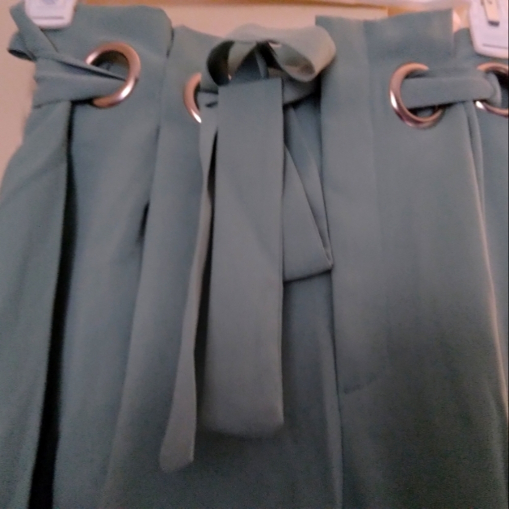 Green dress pants